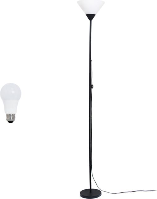 Simple Designs 70 1 Light Stick Torchiere Floor Lamp with LED Bulb