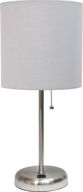 STEEL USB LAMP LED GY